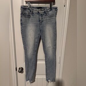 Buckle black ankle skinny jeans Classic Blue Women's Jeans